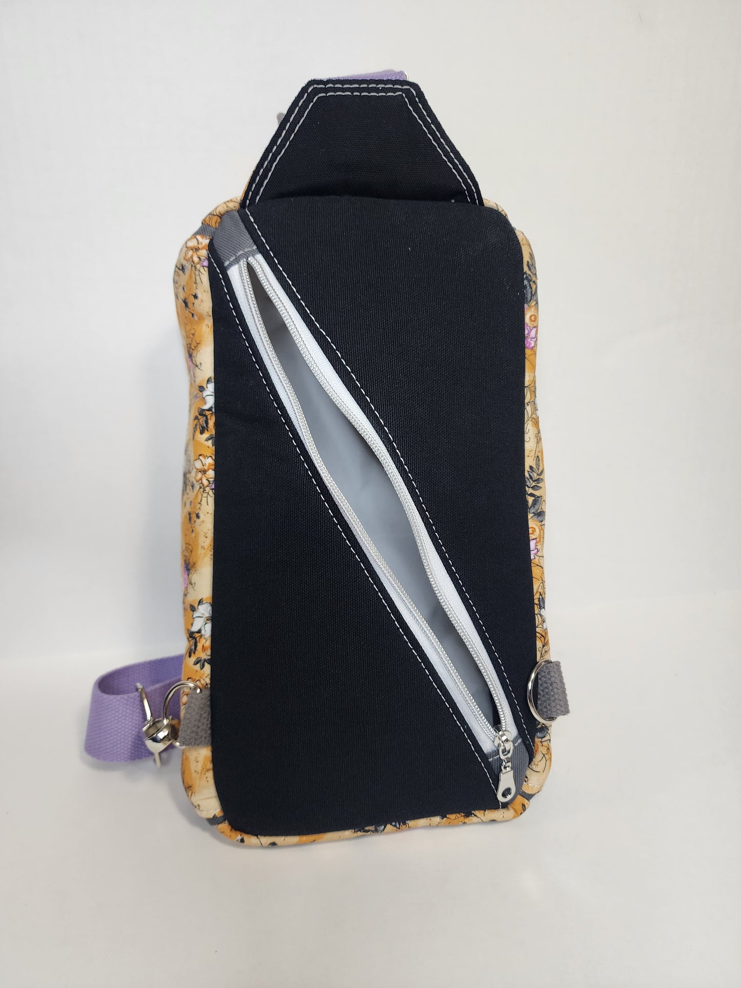 Halloween floral Spider web Crossbody Sling bag