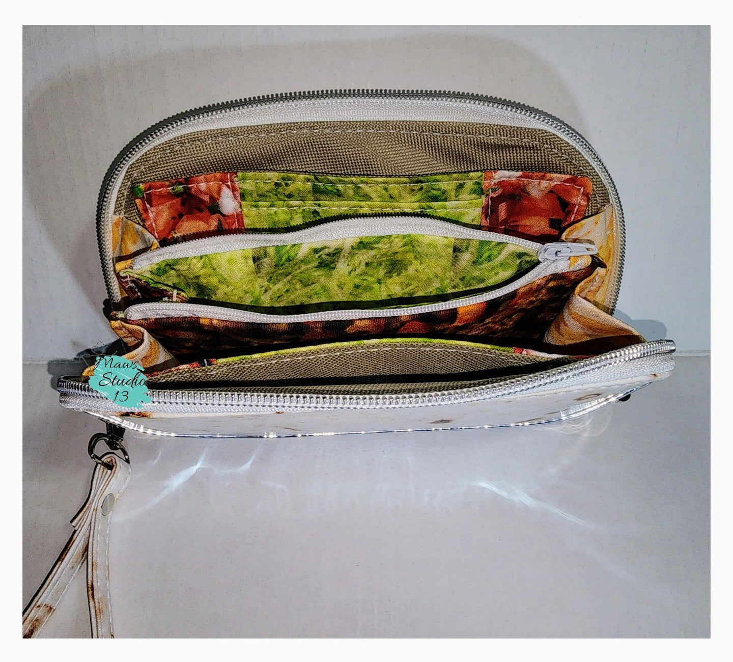 Burrito Zip Around Wallet Pouch with Wristlet