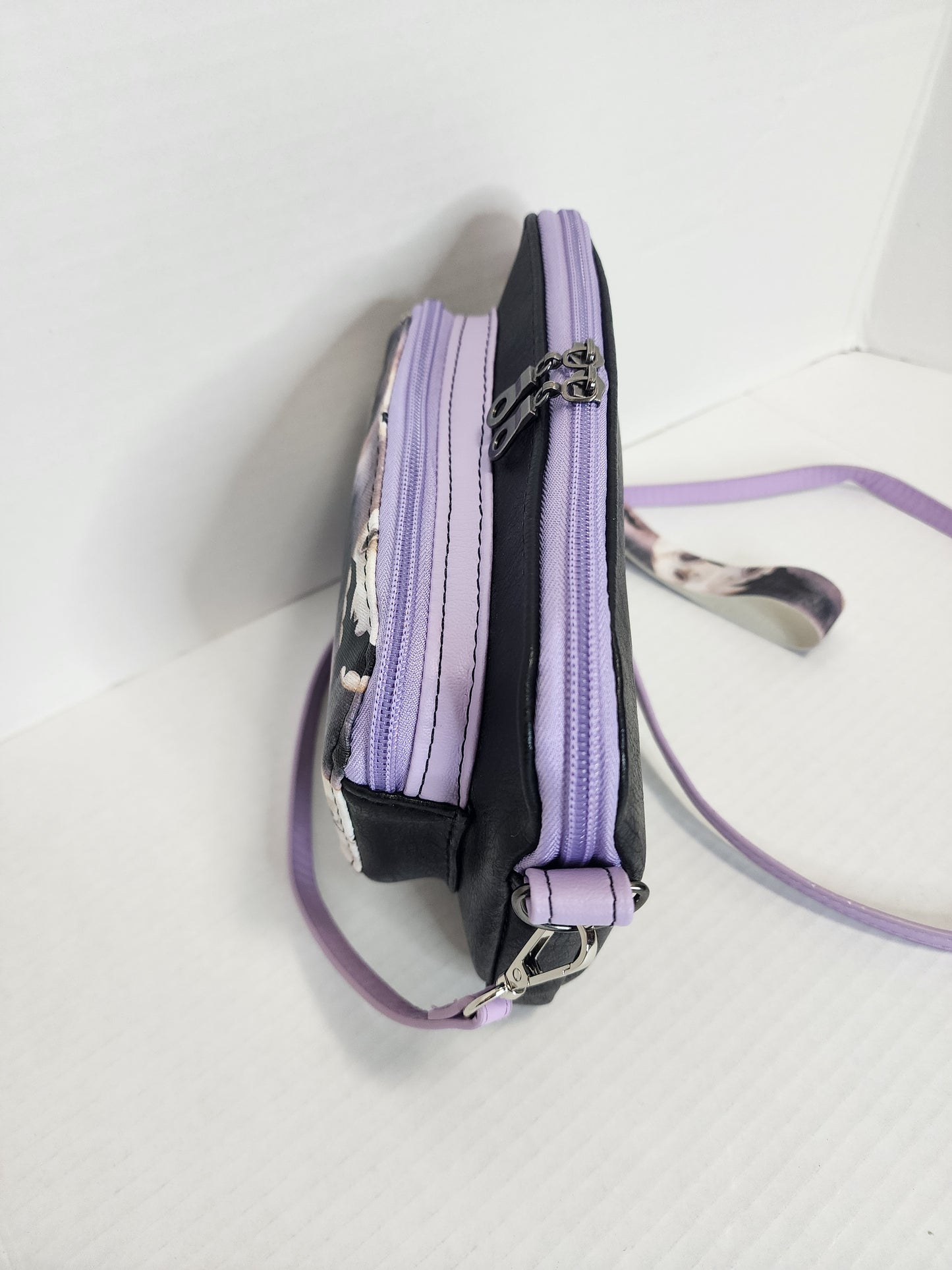Bats and Moons Shoulder / Crossbody Bag with matching wristlet keychain