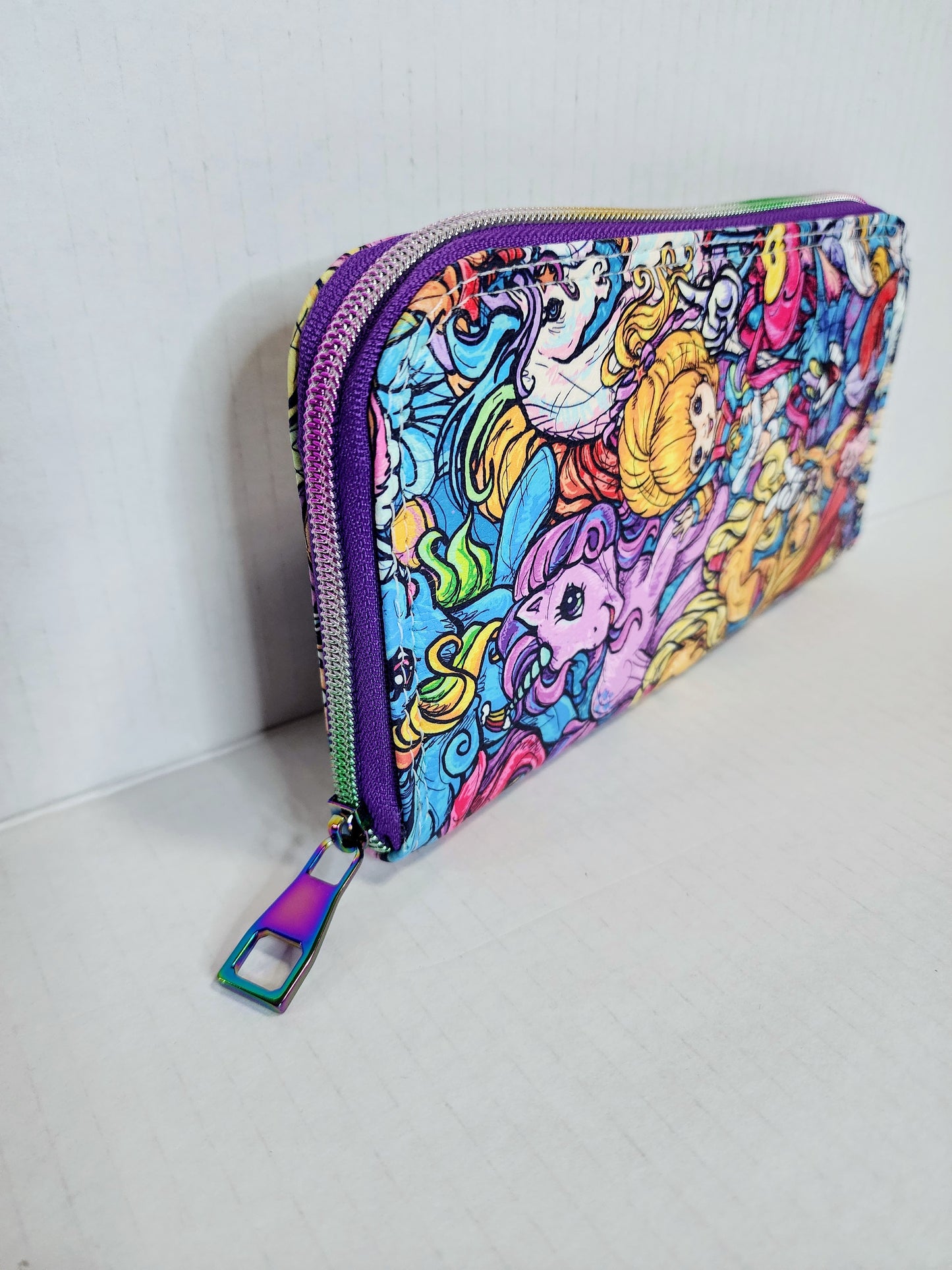 80's Cartoon Zip Around Wallet