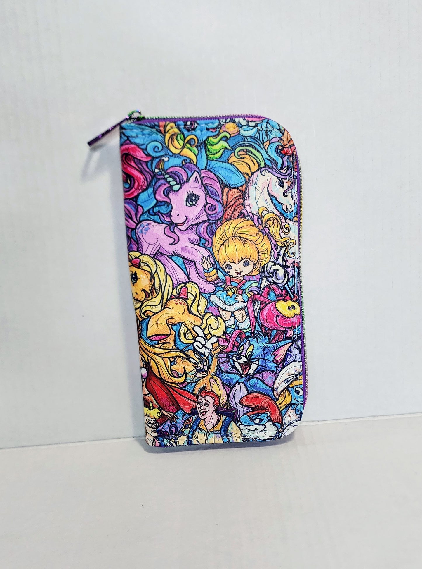 80's Cartoon Zip Around Wallet