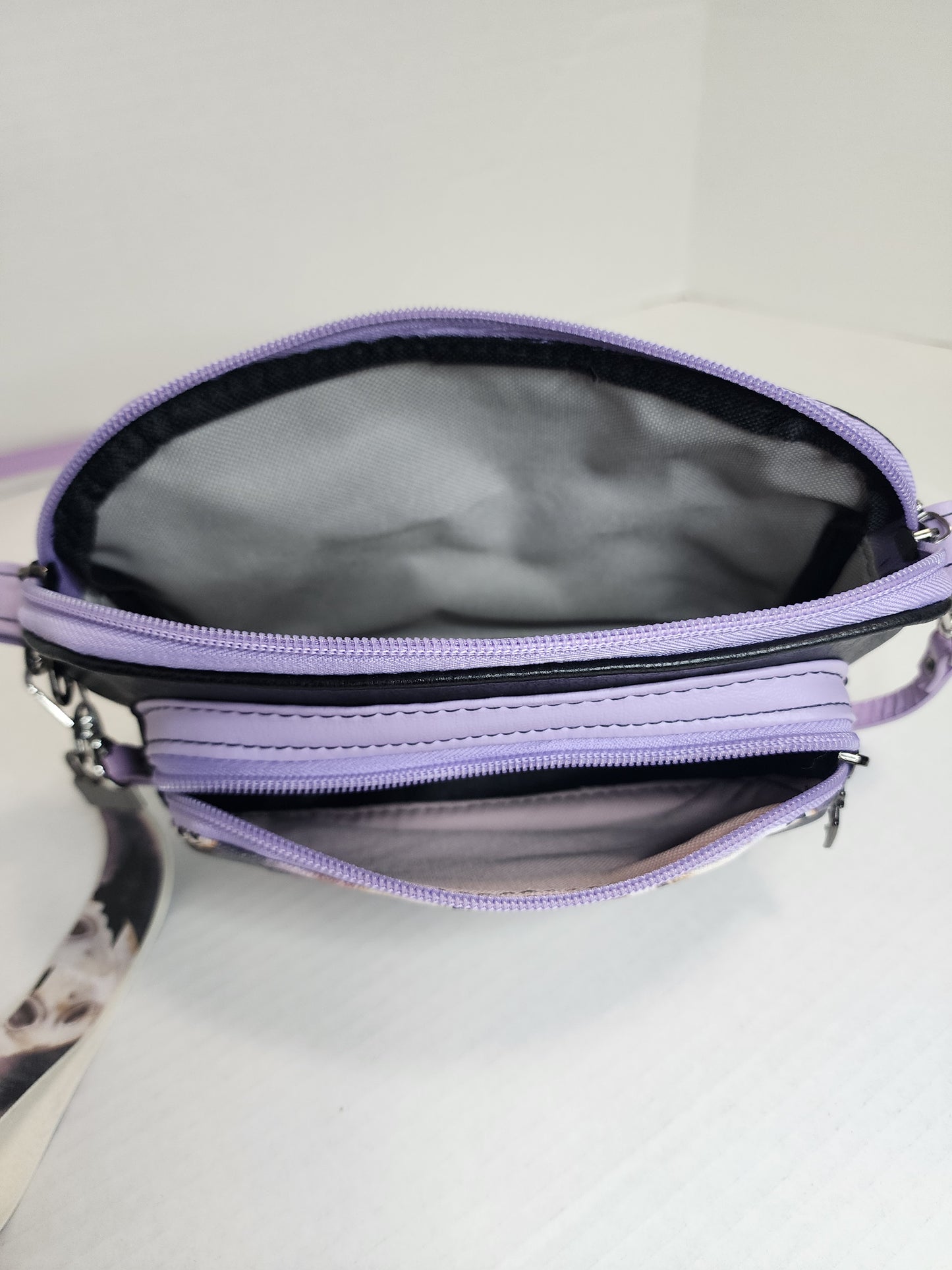 Bats and Moons Shoulder / Crossbody Bag with matching wristlet keychain