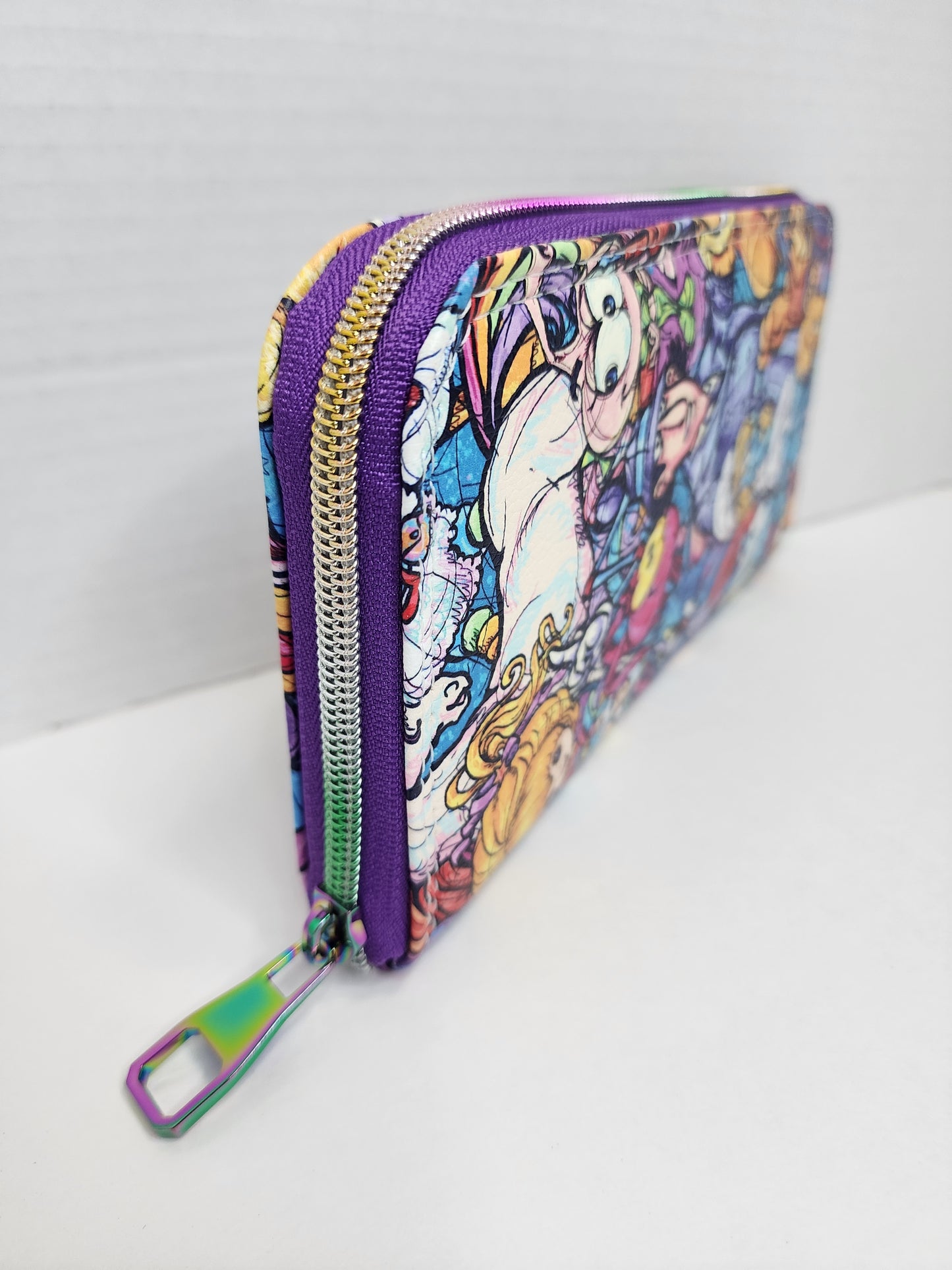 80's Cartoon Zip Around Wallet