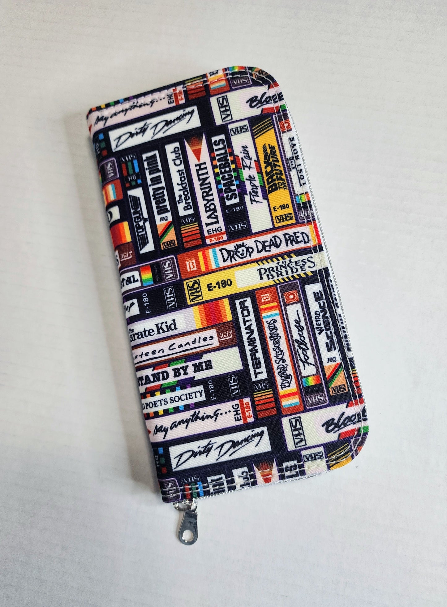 80's VHS Movie Tapes Zip Around Wallet