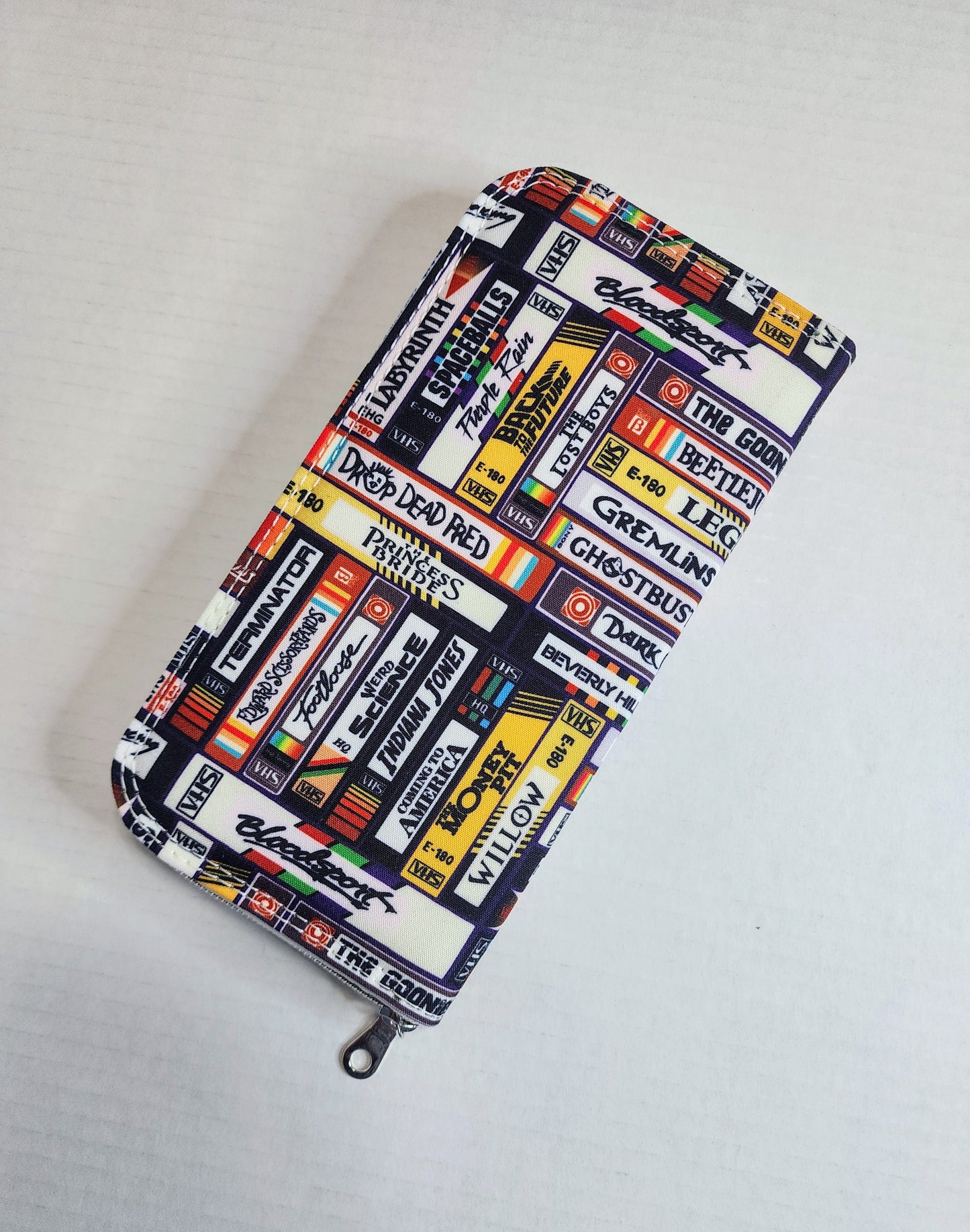 80's VHS Movie Tapes Zip Around Wallet