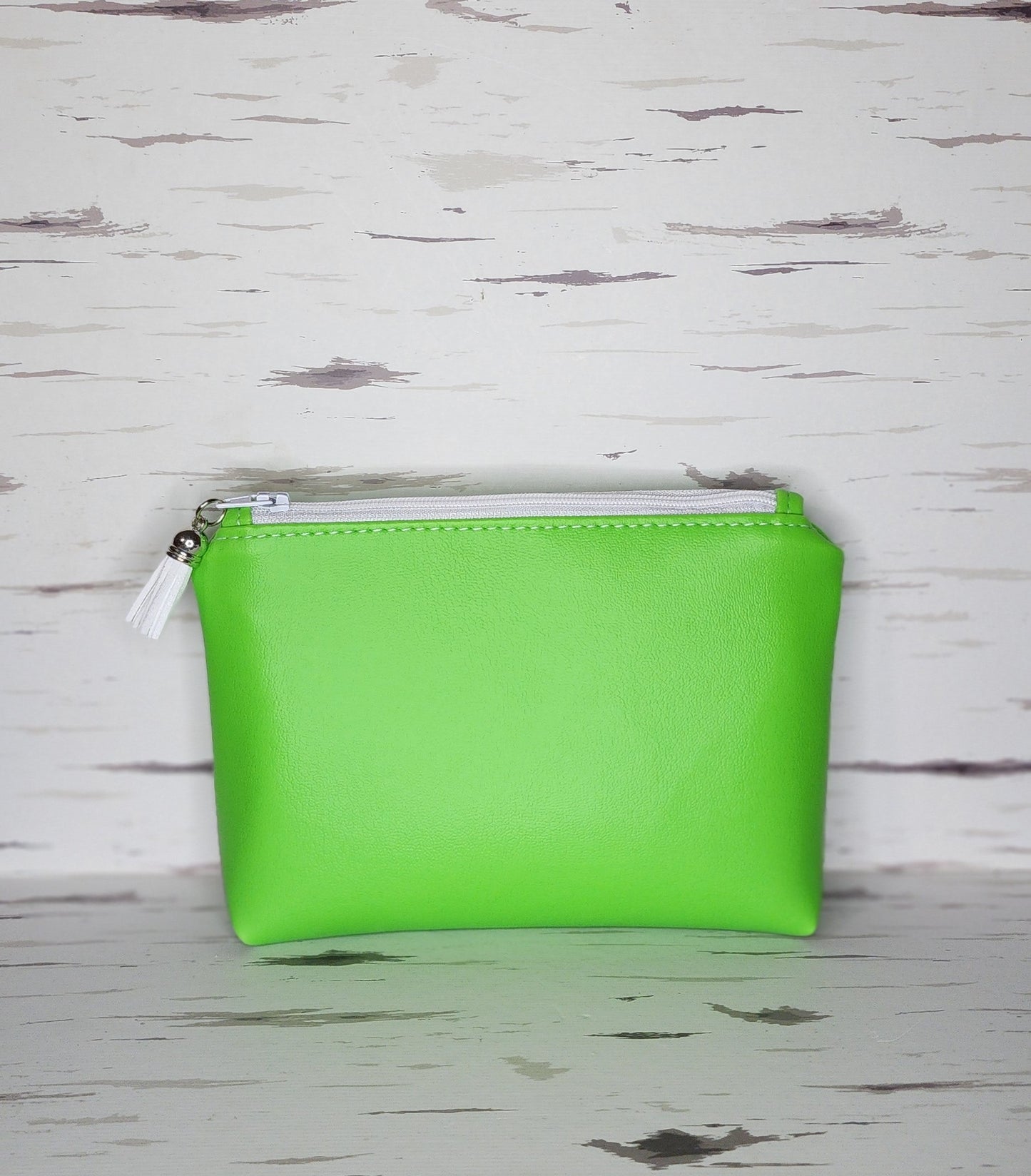 Neo Green Boxed Bottom Zipper pouch