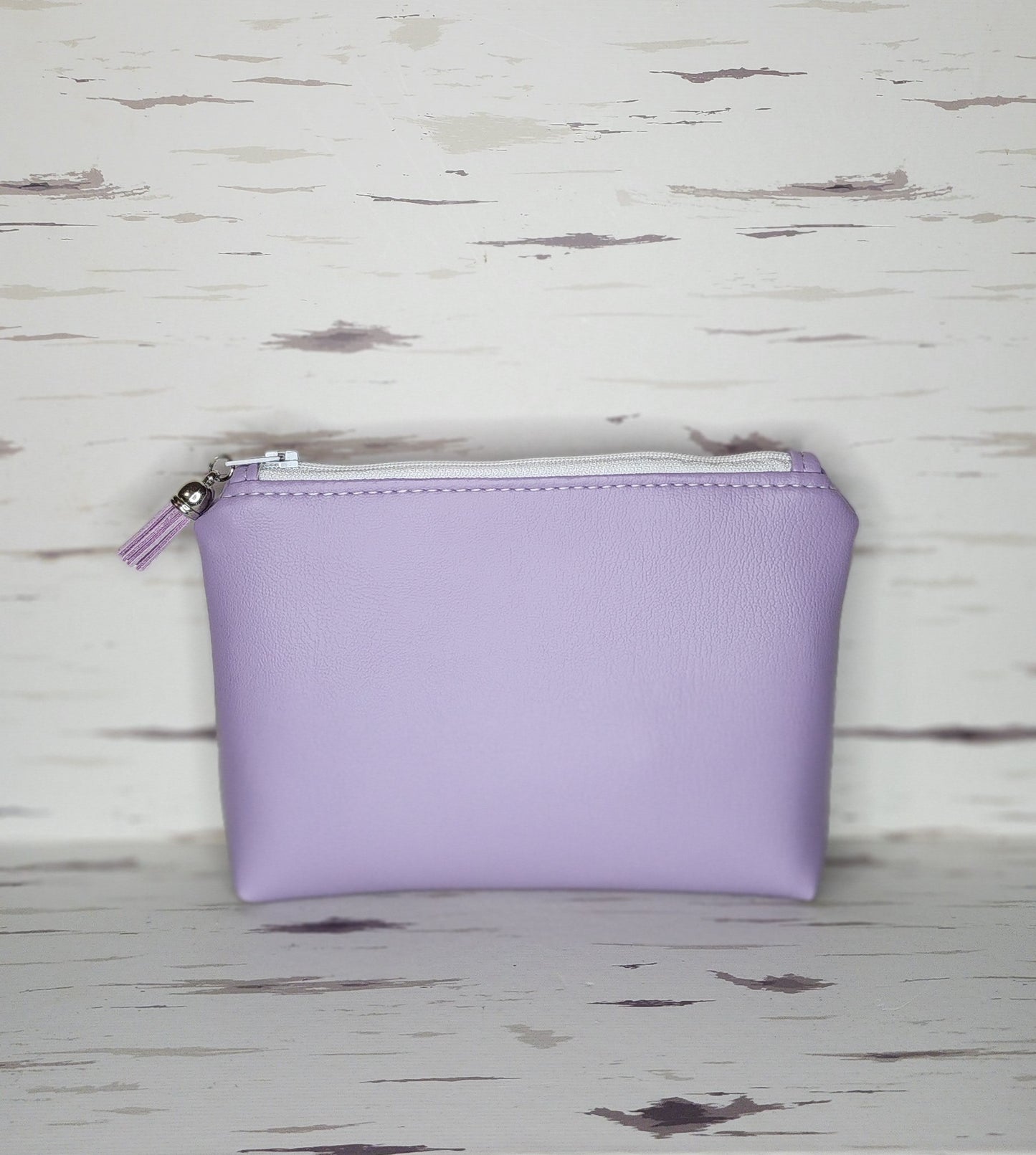 Purple Boxed Bottom Zipper Pouch
