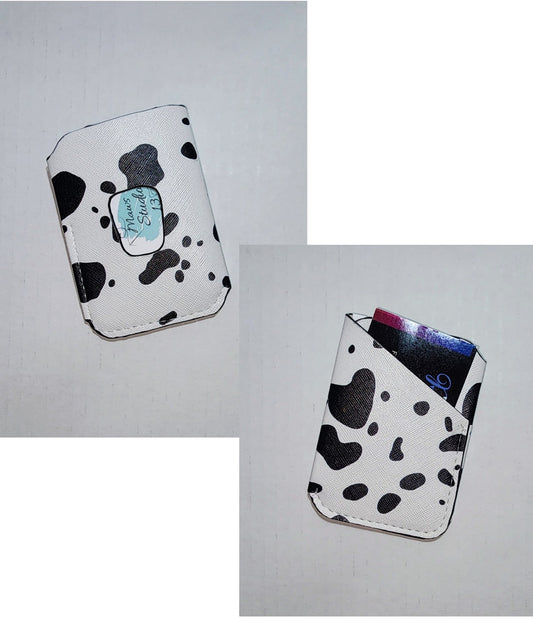 Cow print Simple slim card/Cash wallet