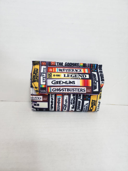 80s VHS Movie tapes Accordion wallet