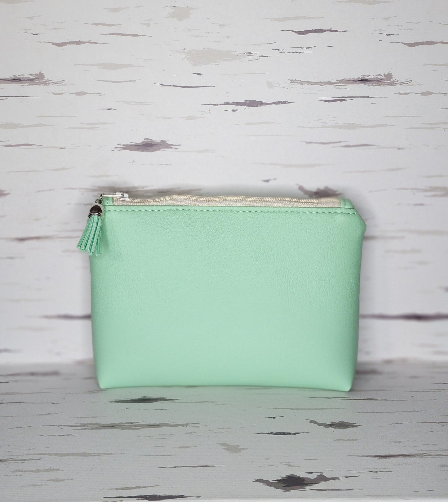 Mint Boxed Bottom Zipper pouch